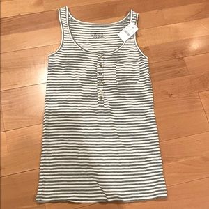 BNWT J Crew stripe button up tank size M